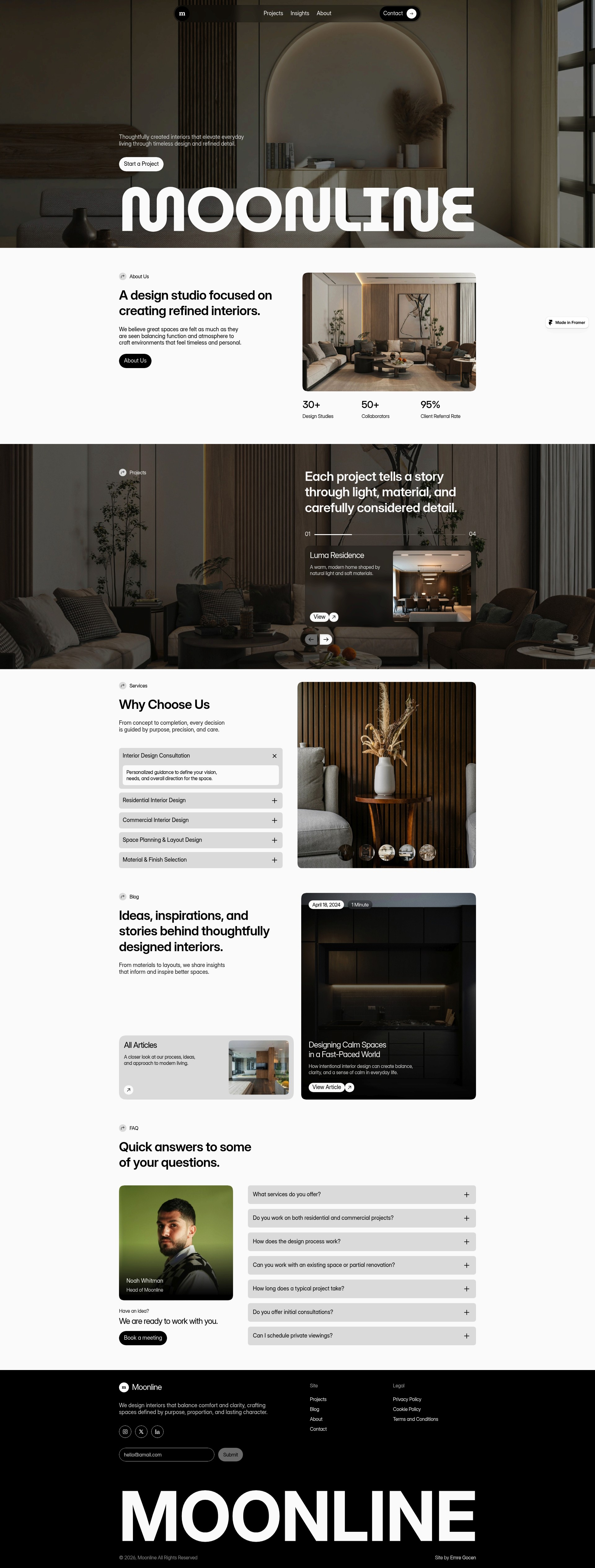 website template for interior design