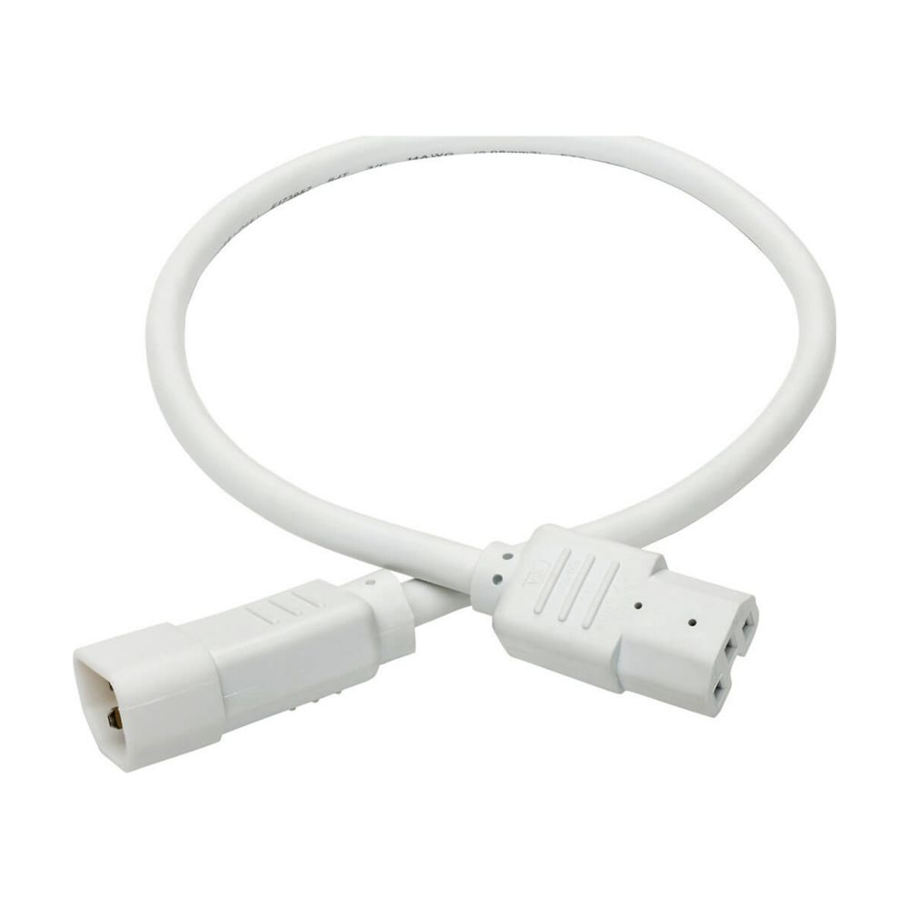 Cable de alimentación blanco C14 a C15 de 61 cm para servidores y equipos de red