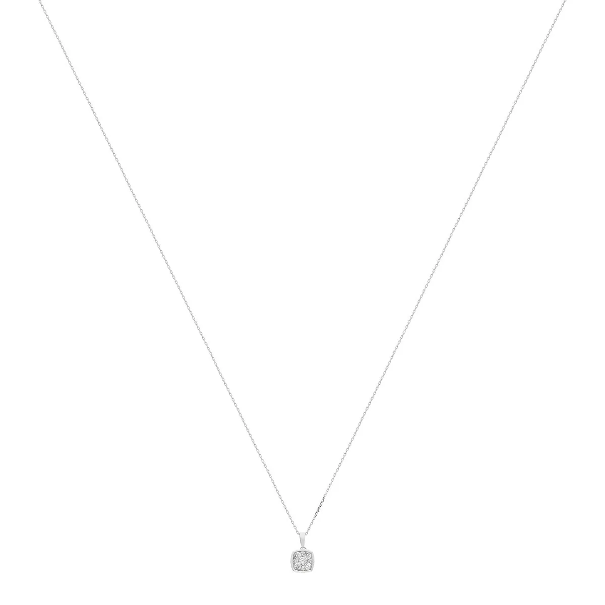 Collier en or blanc 750 serti de diamants