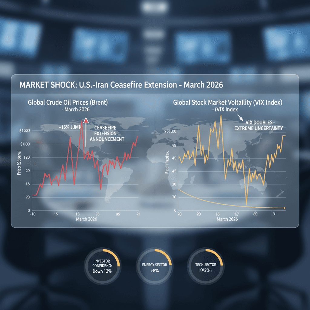 Infographic: Oil price spikes and market volatility after U.S.-Iran ceasefire extension