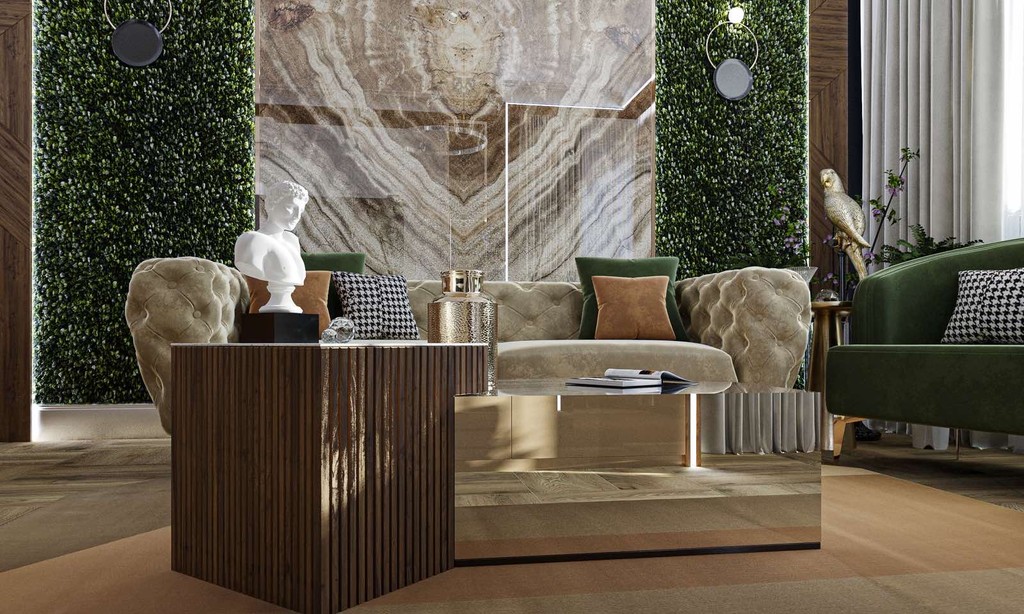 Two couches and a coffee table