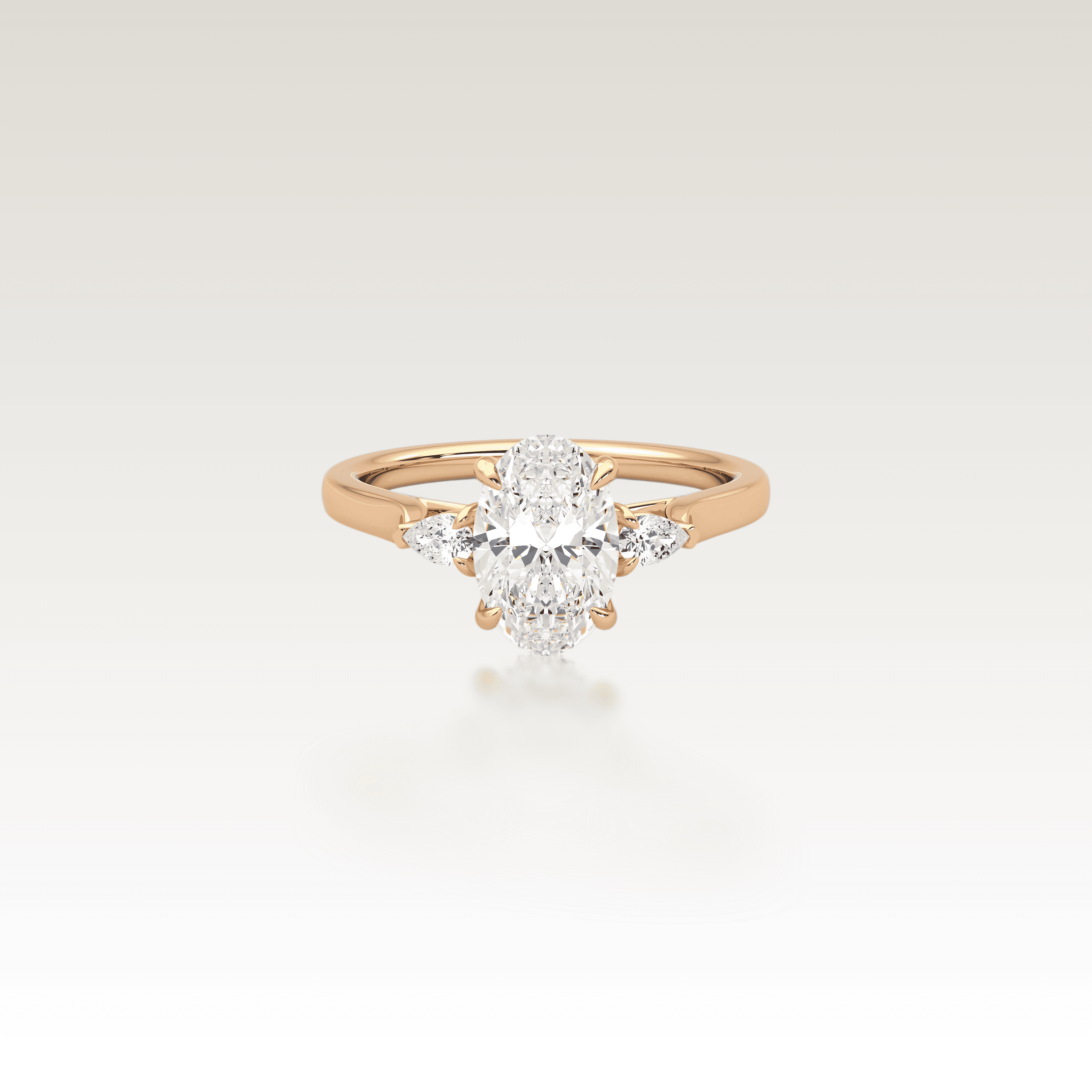 Trio Oval Love Knot Diamond Ring image 0