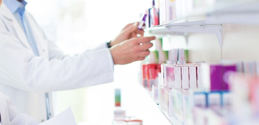 Pharmacy shelves