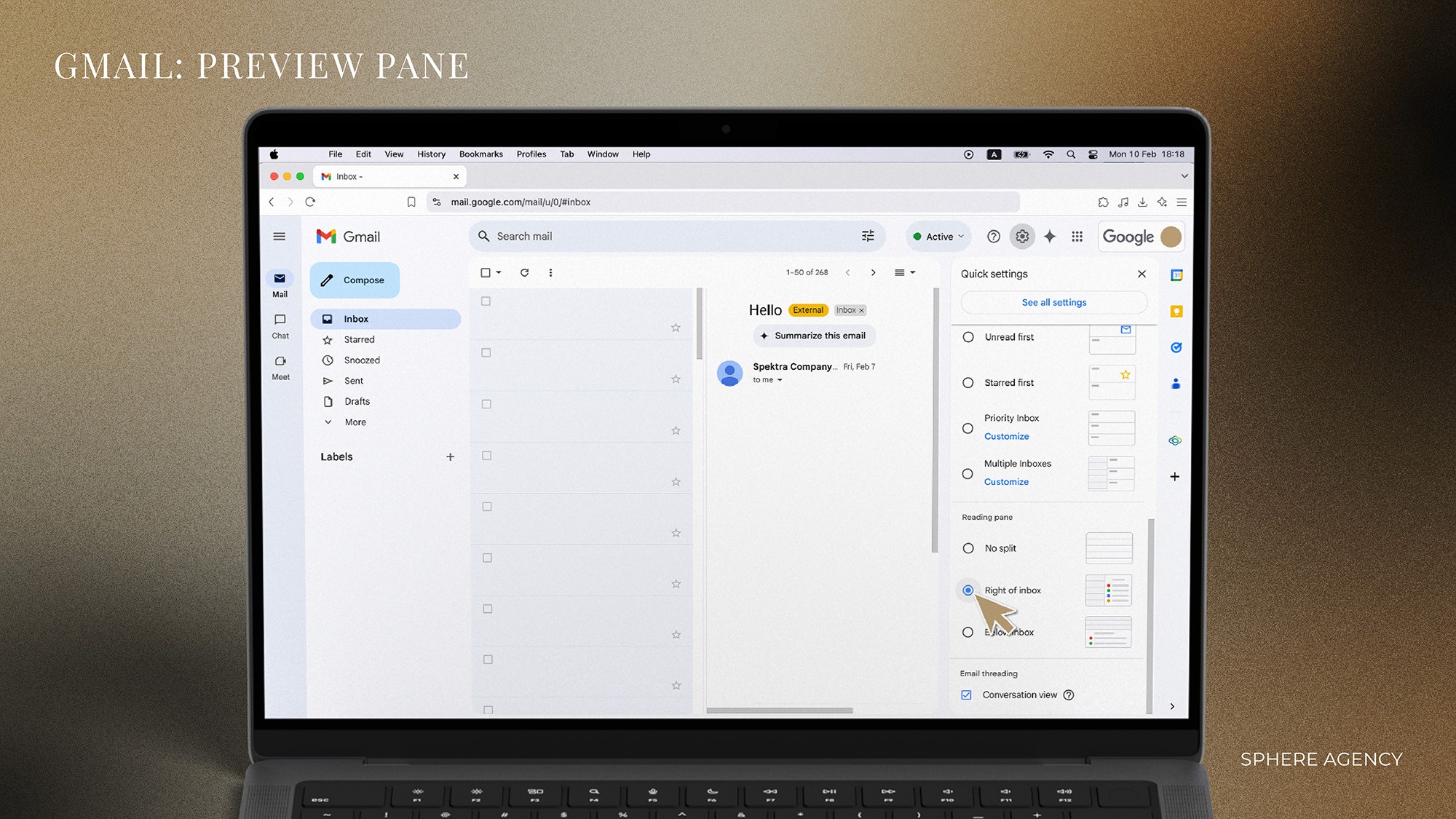 Preview Pane Gmail