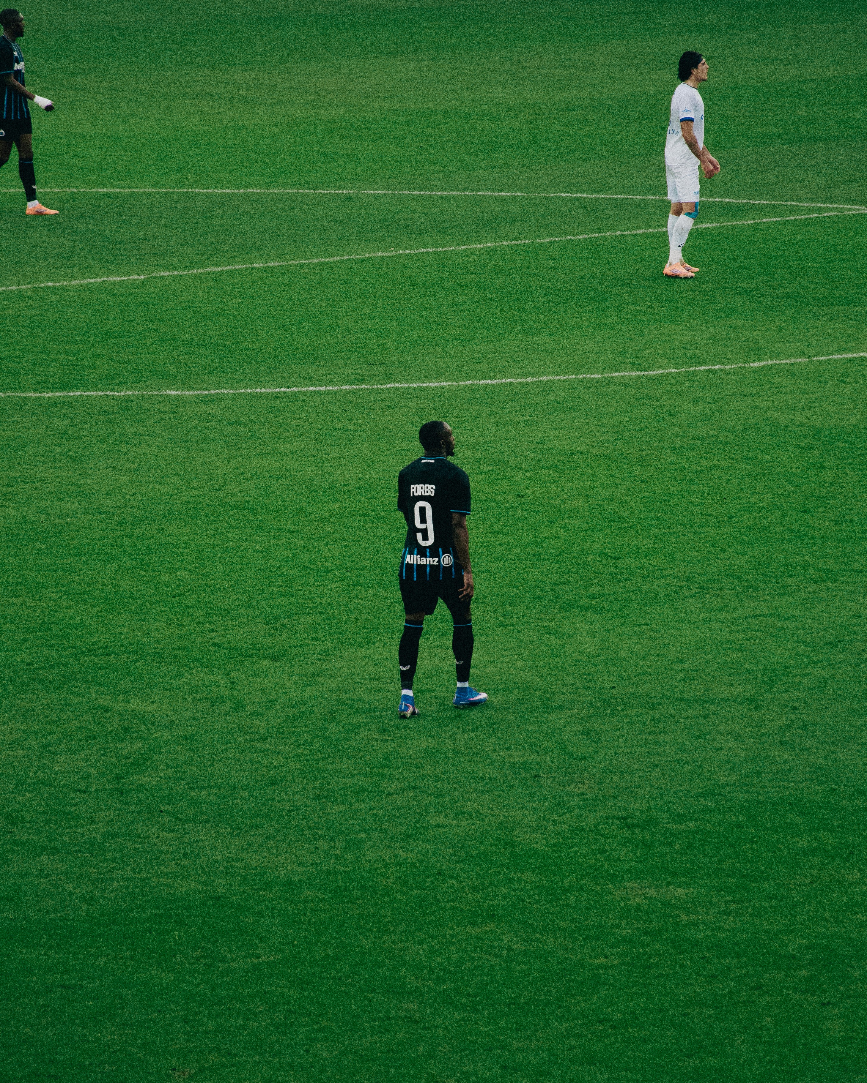 Rear view of black car