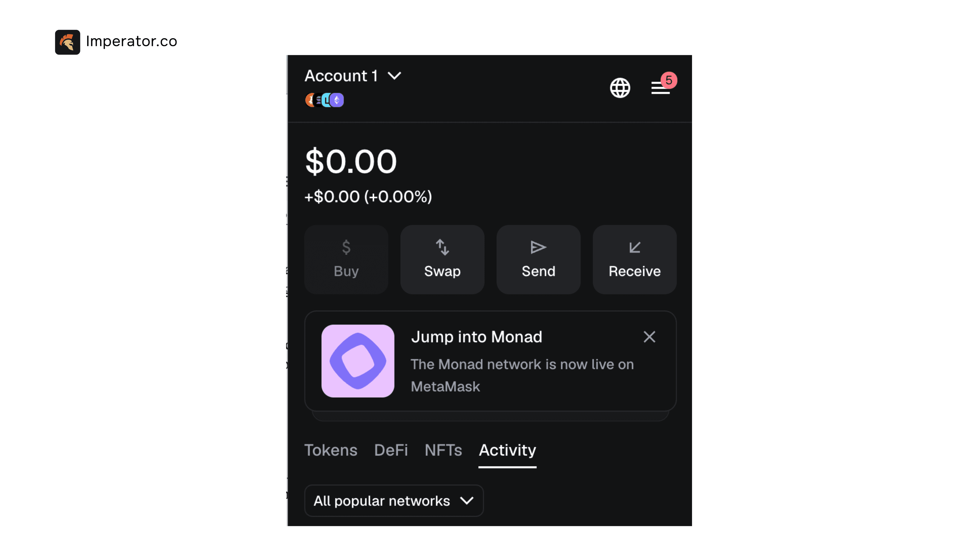 Wallet Supporting Monad crypto staking blockchain web3