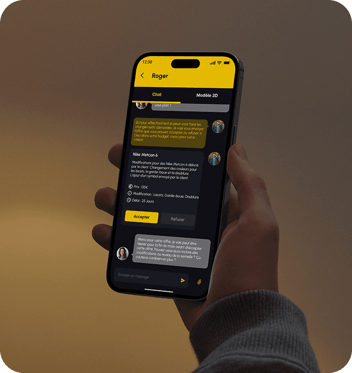 chat feature of skalp app