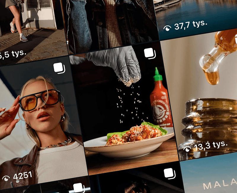 Zbliżenie na feed instagramowy na profilu @creo.krzysztof