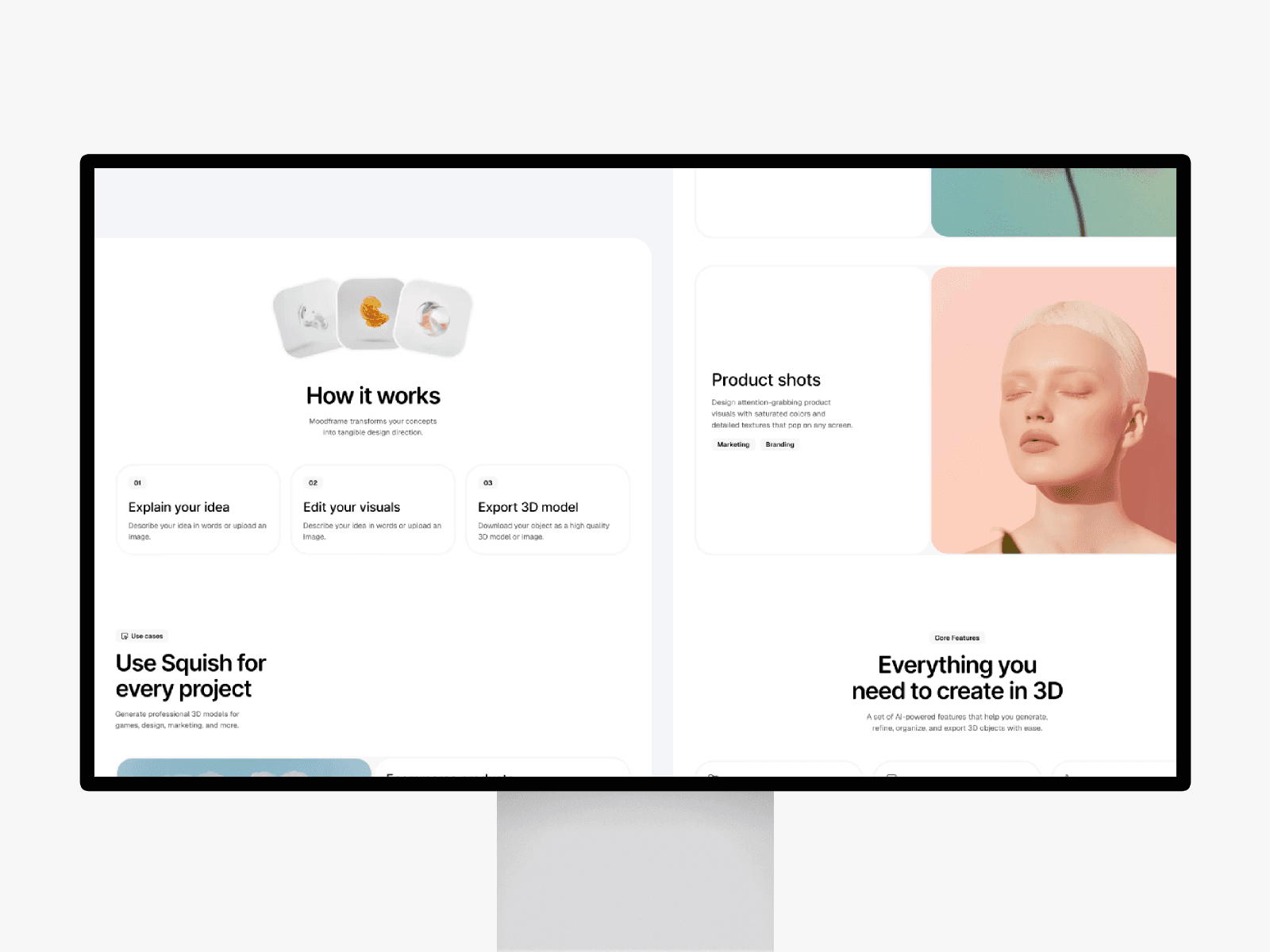 A modern AI SaaS startup template with playful 3D visuals, perfect for launching tools thumbnail 2