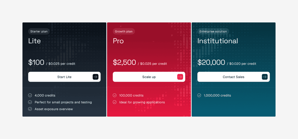 Clean and functional UI design for the Octav API documentation. Showcases code snippets and documentation for tracking net worth, protocol positions, transaction history, and historical data snapshots for developers.