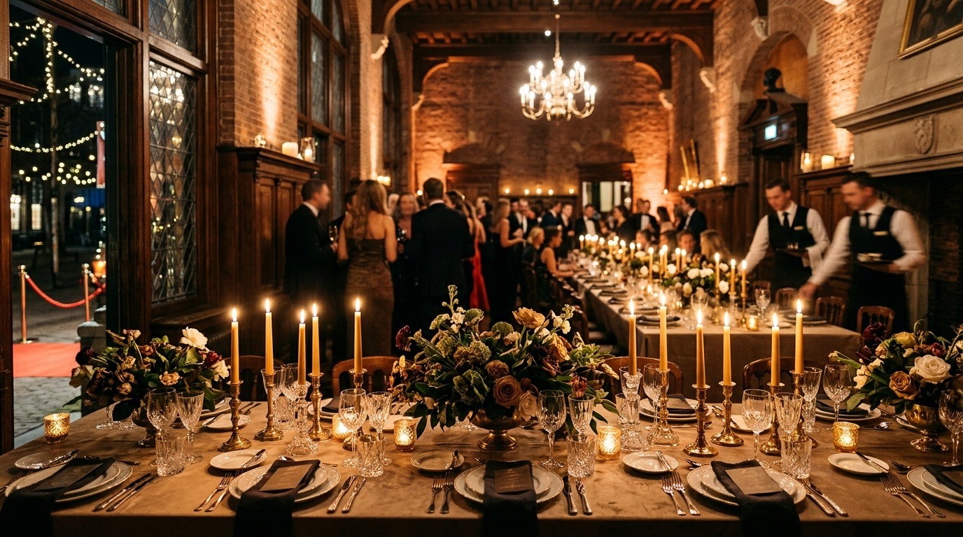 Sfeervol gala diner voor personeel in exclusieve eventlocatie in Amsterdam