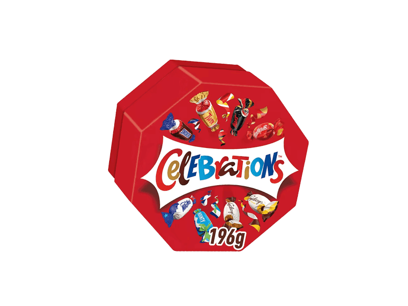 Gourmet celebrations mix box filled with premium snacks for corporate gifts