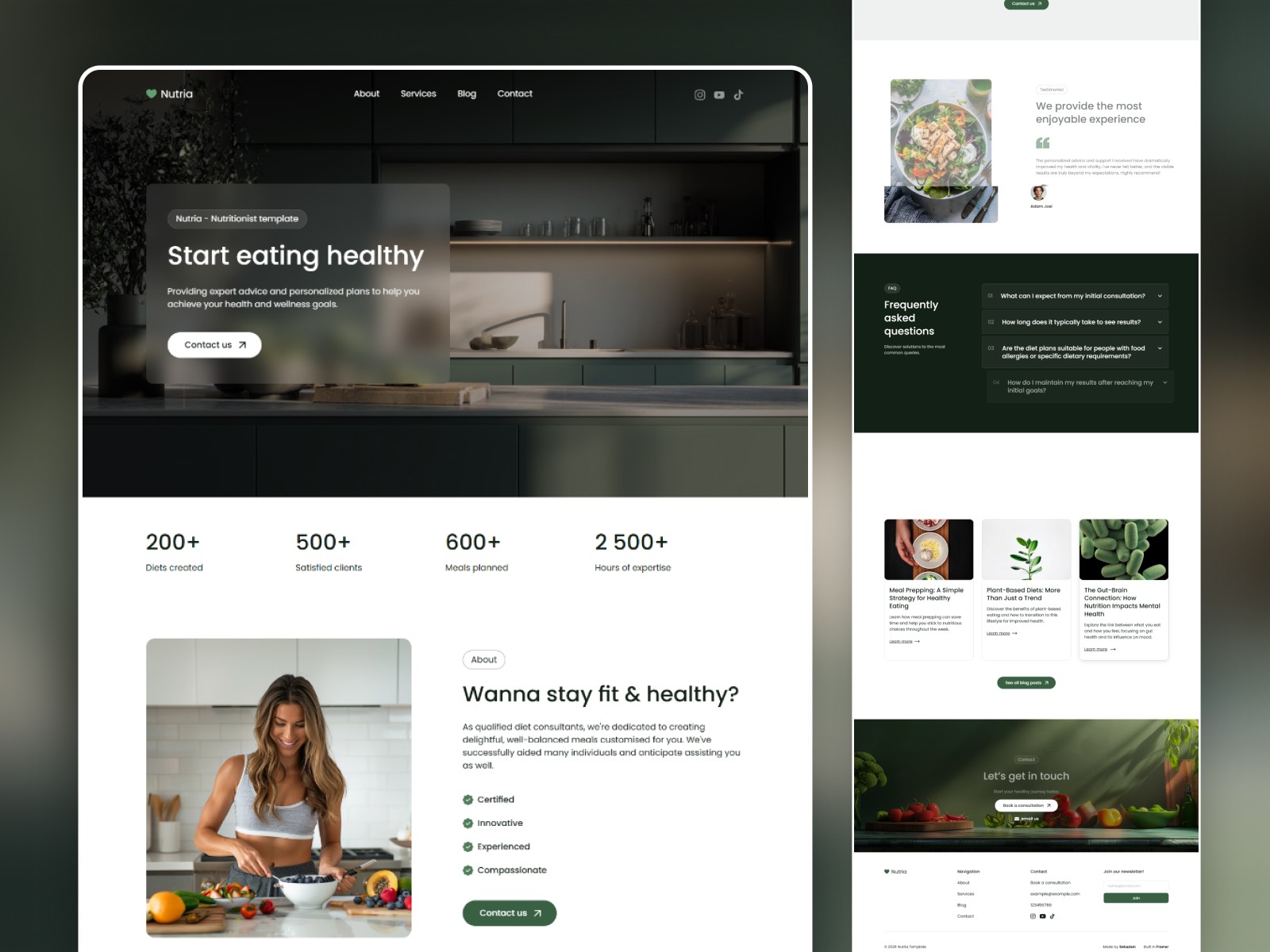 Spark about section showcasing company metrics and statistics