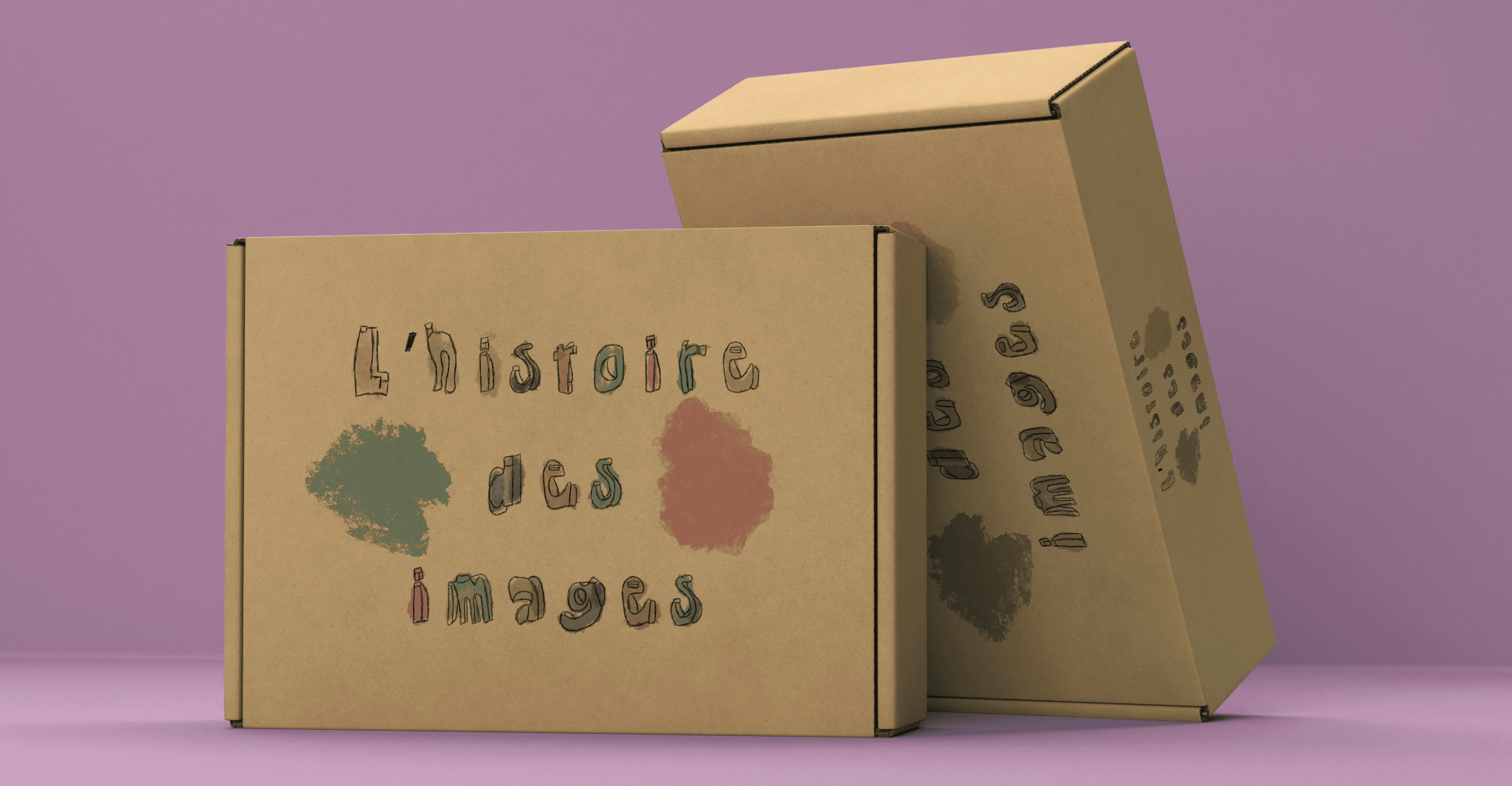 Un mockup du packaging de l'Histoire des images pour avoir une idée de l'apparence réel de la boîte