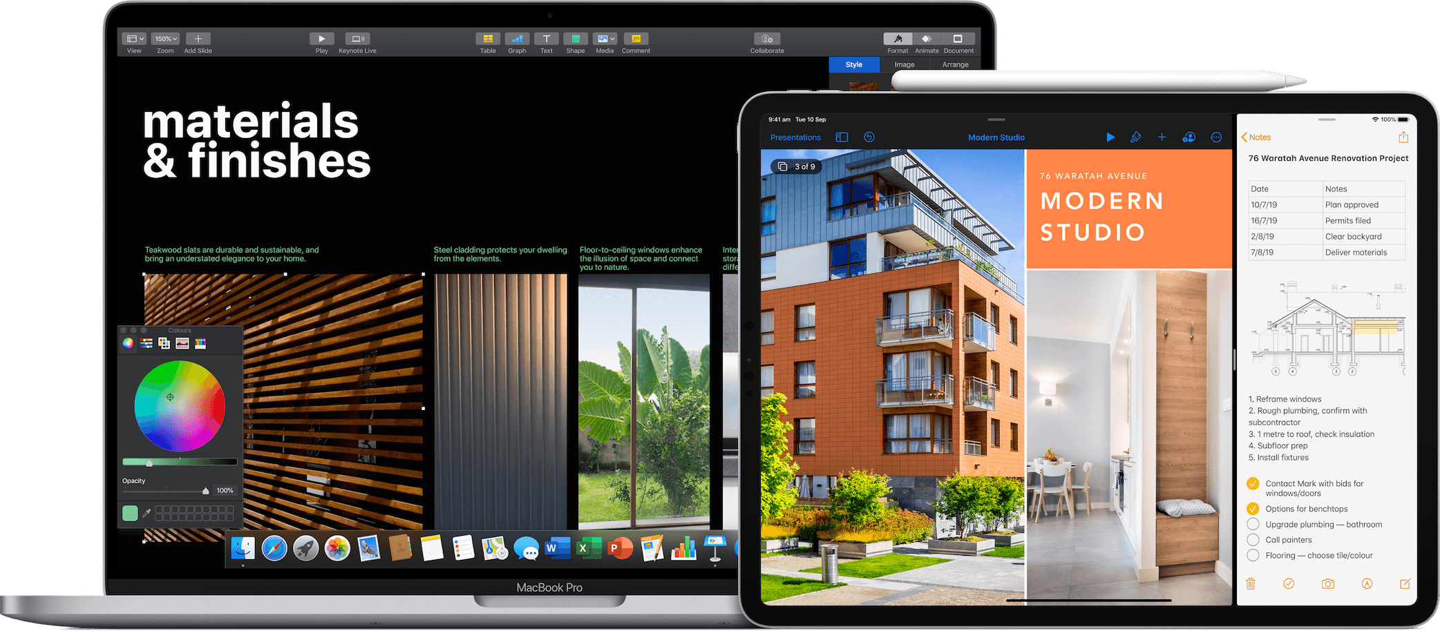 Apple Macbook and Apple iPad