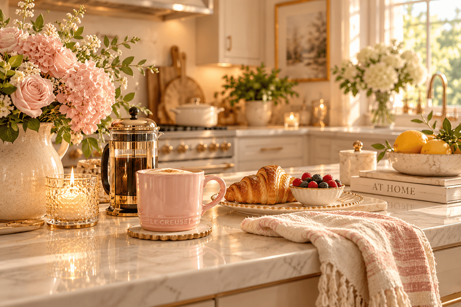 Coffee and kitchen: warm coffee bar and Nespresso styling