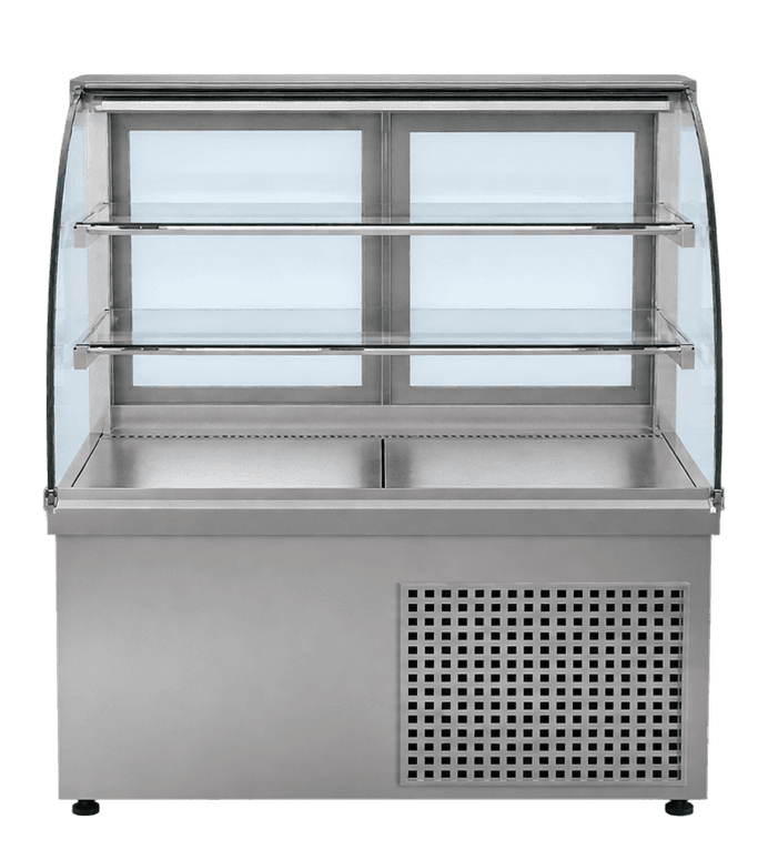 Vitrine réfrigérée vitre bombée (+4/+6°C) 70x150x135(H)