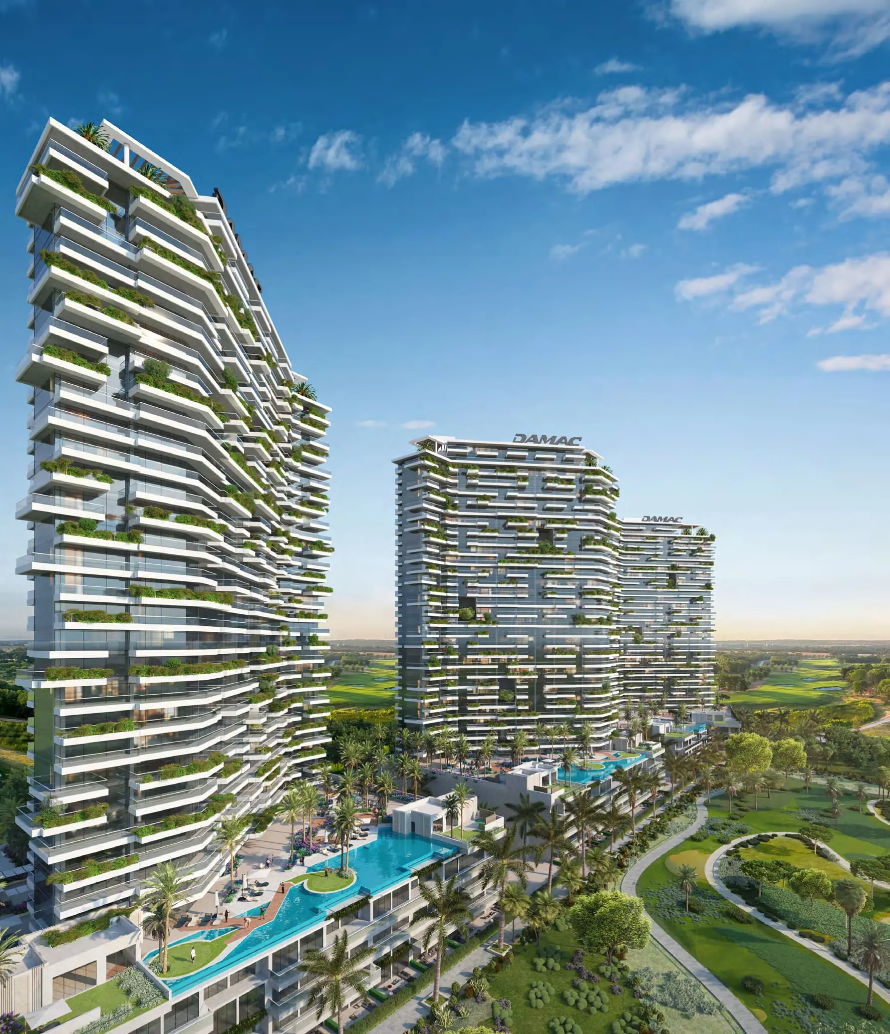 golf greens by damac at damac hills