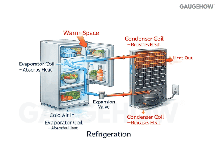 vapor compression refrigeration cycle diagram