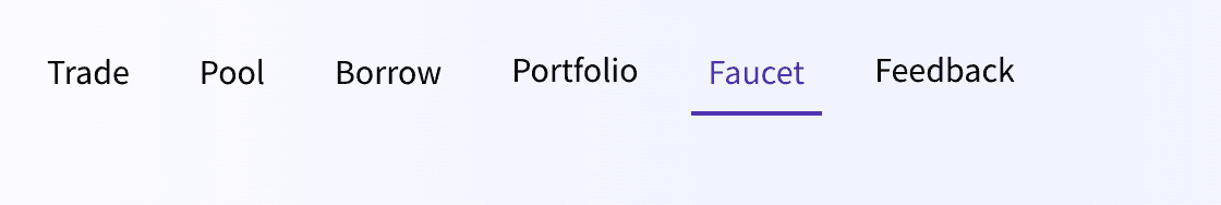 Testnet 3.0 pages with “Faucet” page highlighted. 