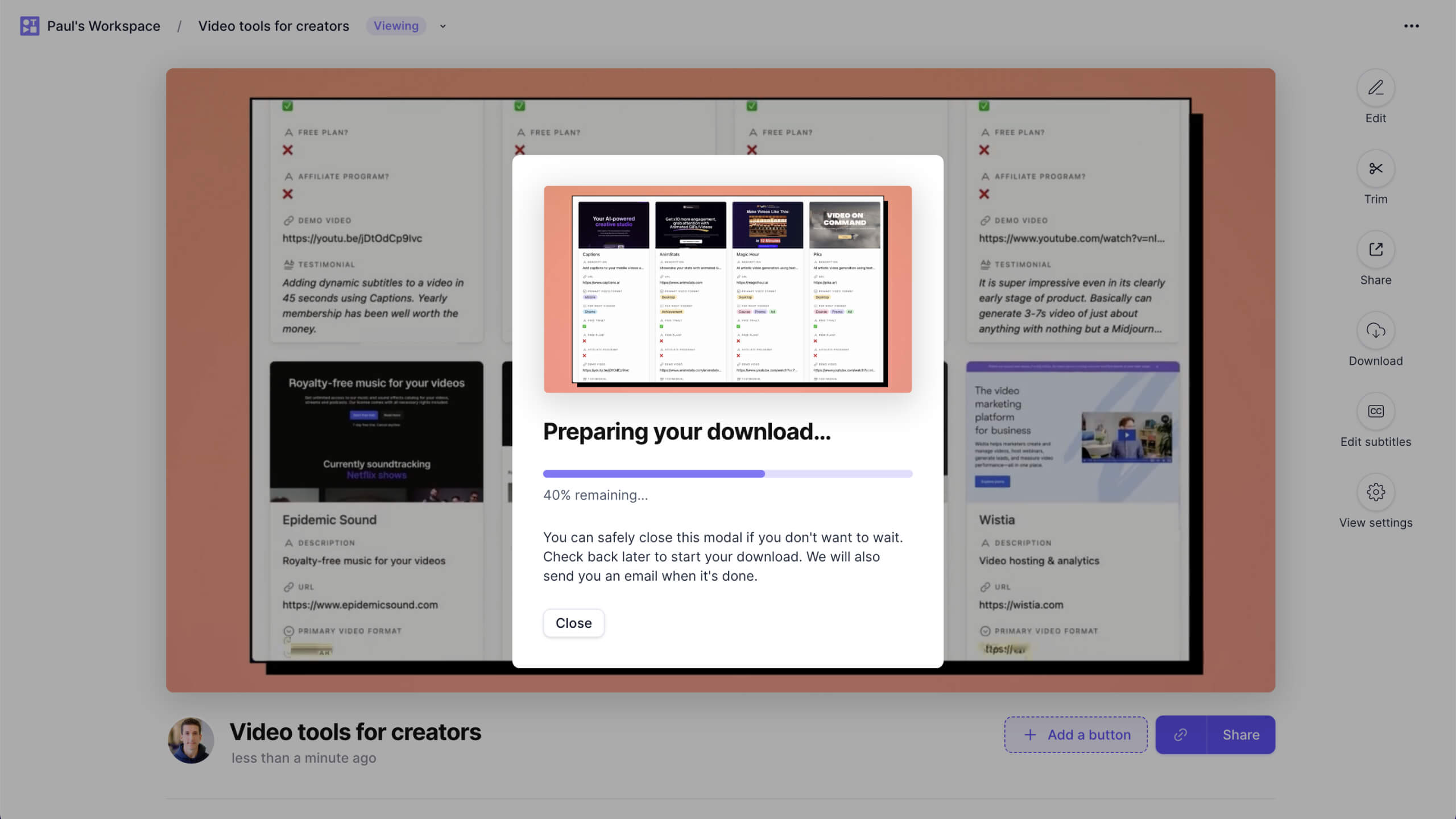 4K exports video recording