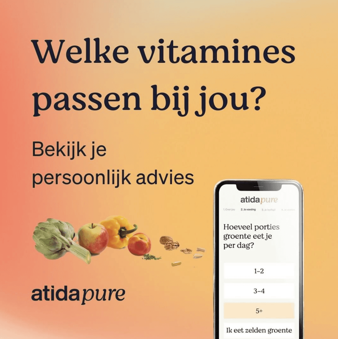 Atida pure poster met tekst