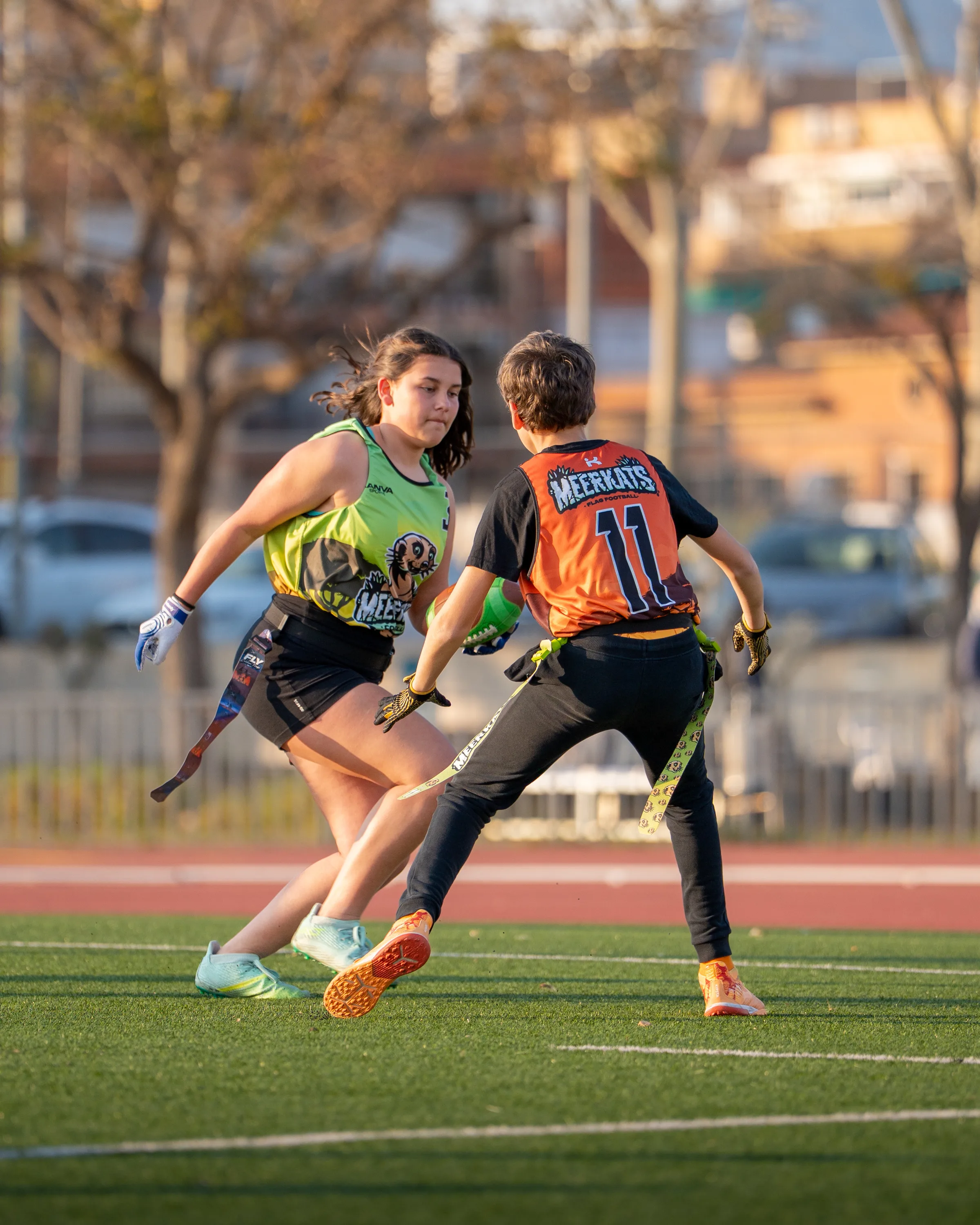 Acción defensiva del equipo Sub-11 Cornellà Meerkats, entrenamiento 23 marzo 2026, foto de Nolan Pardo