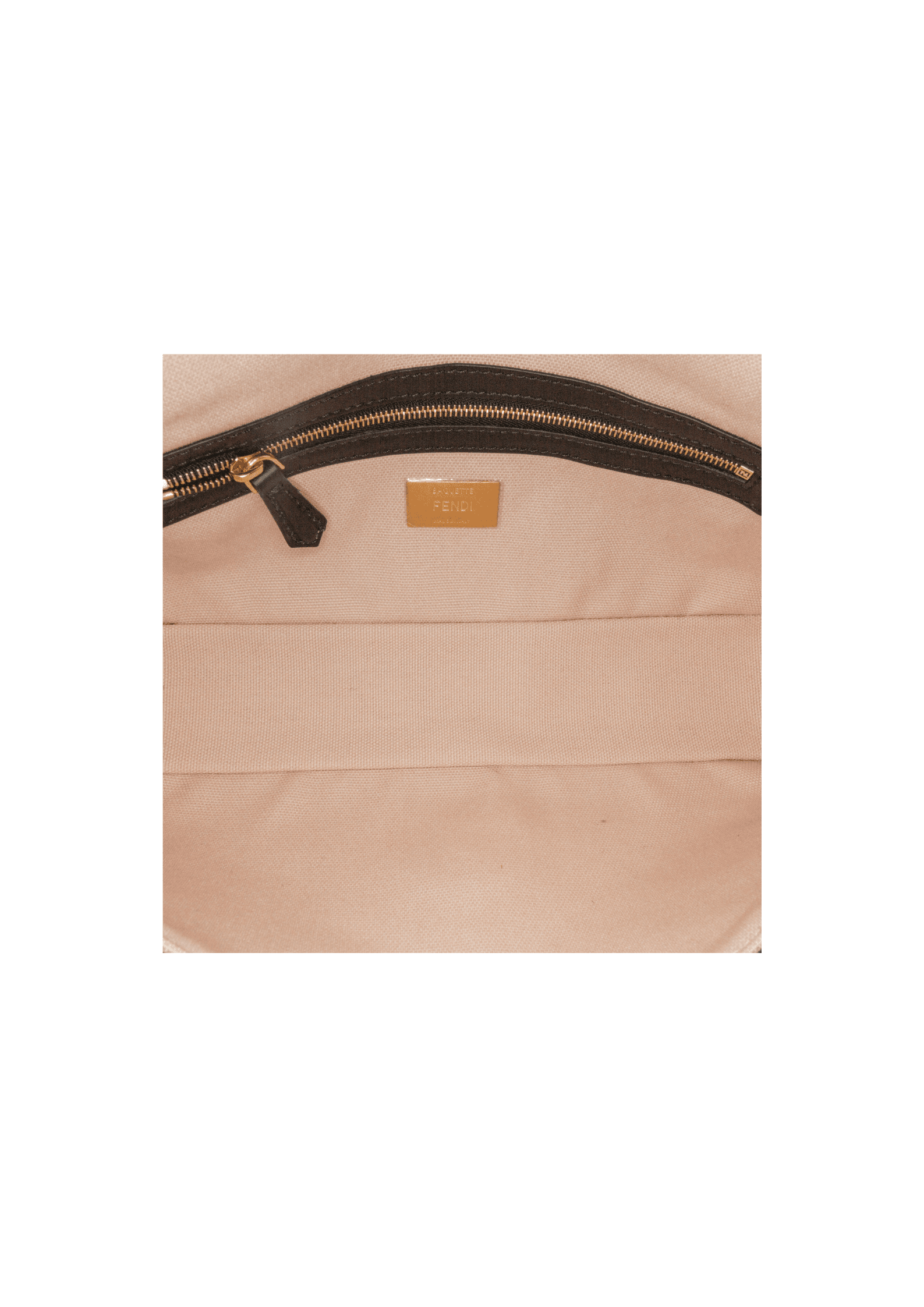 Fendi Zucca Embroidered Baguette Satchel