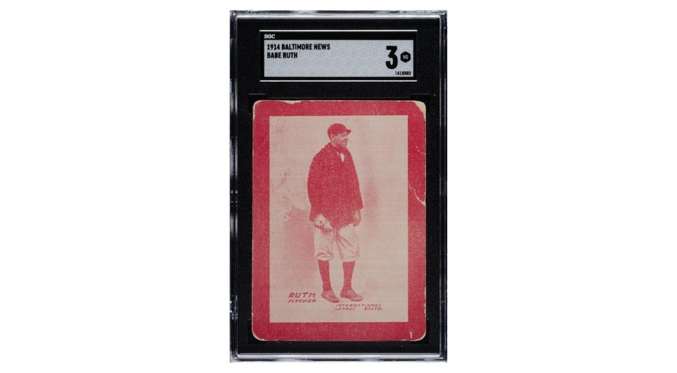 1914 Babe Ruth Baltimore News Baseball Card
