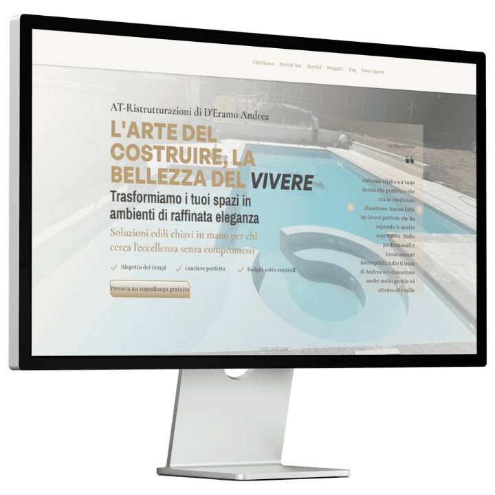 home sito web di sito edile realizzatoa marino roma