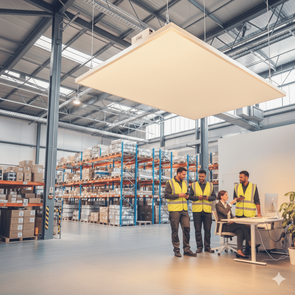 Infrared heating in warehouse