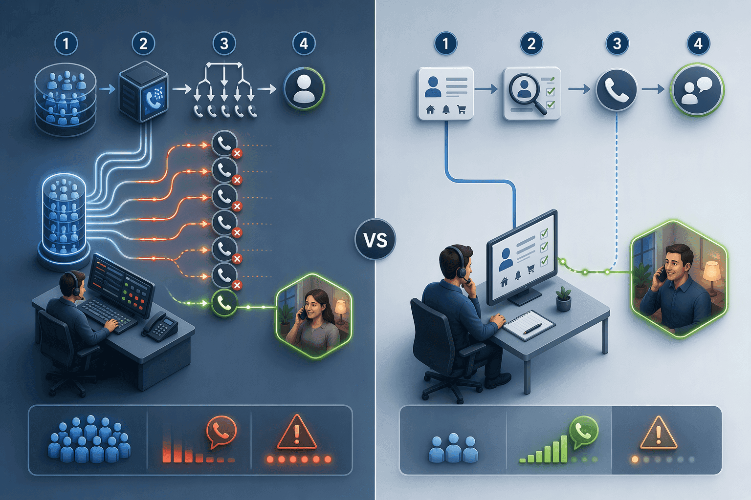 Illustration for Predictive vs. Preview Dialing: A Data-Driven Comparison of Right-Party Contact Rates