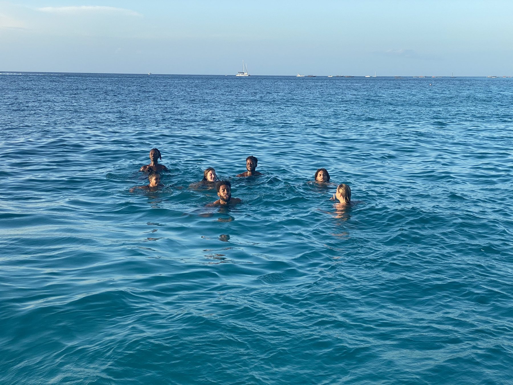 Ocean swimming in Zanzibar.
