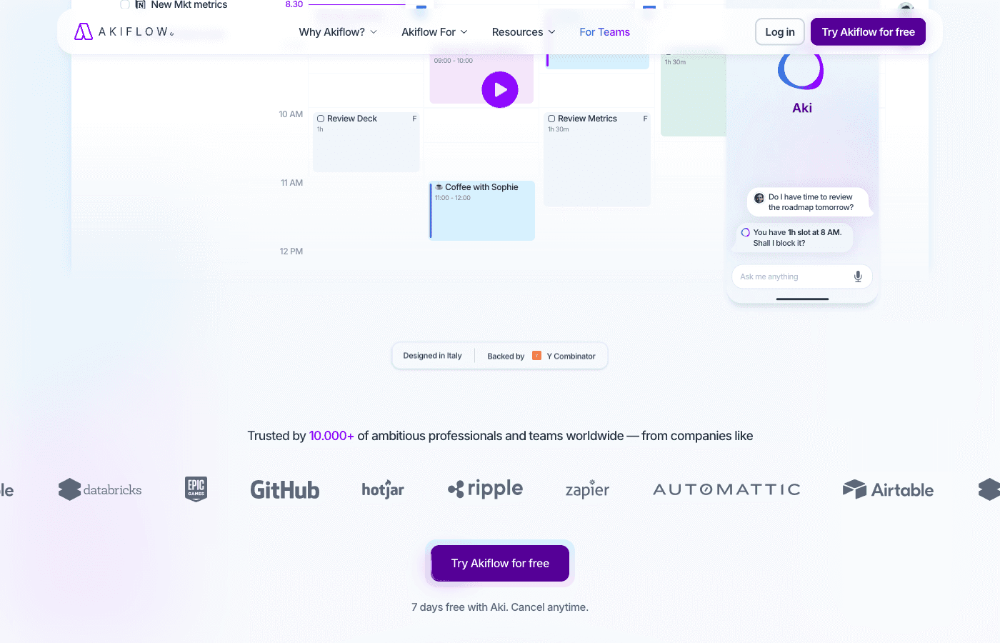 Akiflow task management