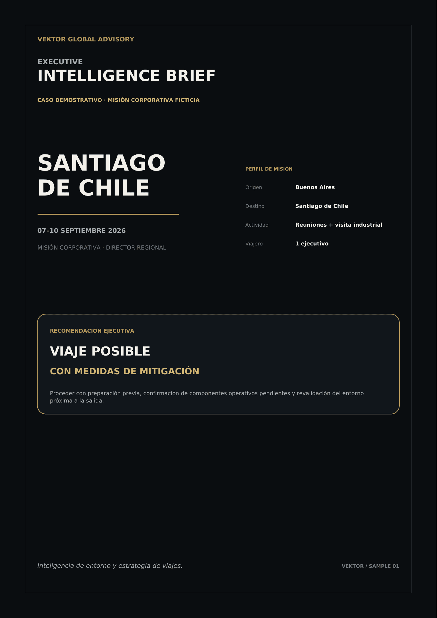 Portada oficial del Vektor Executive Intelligence Brief