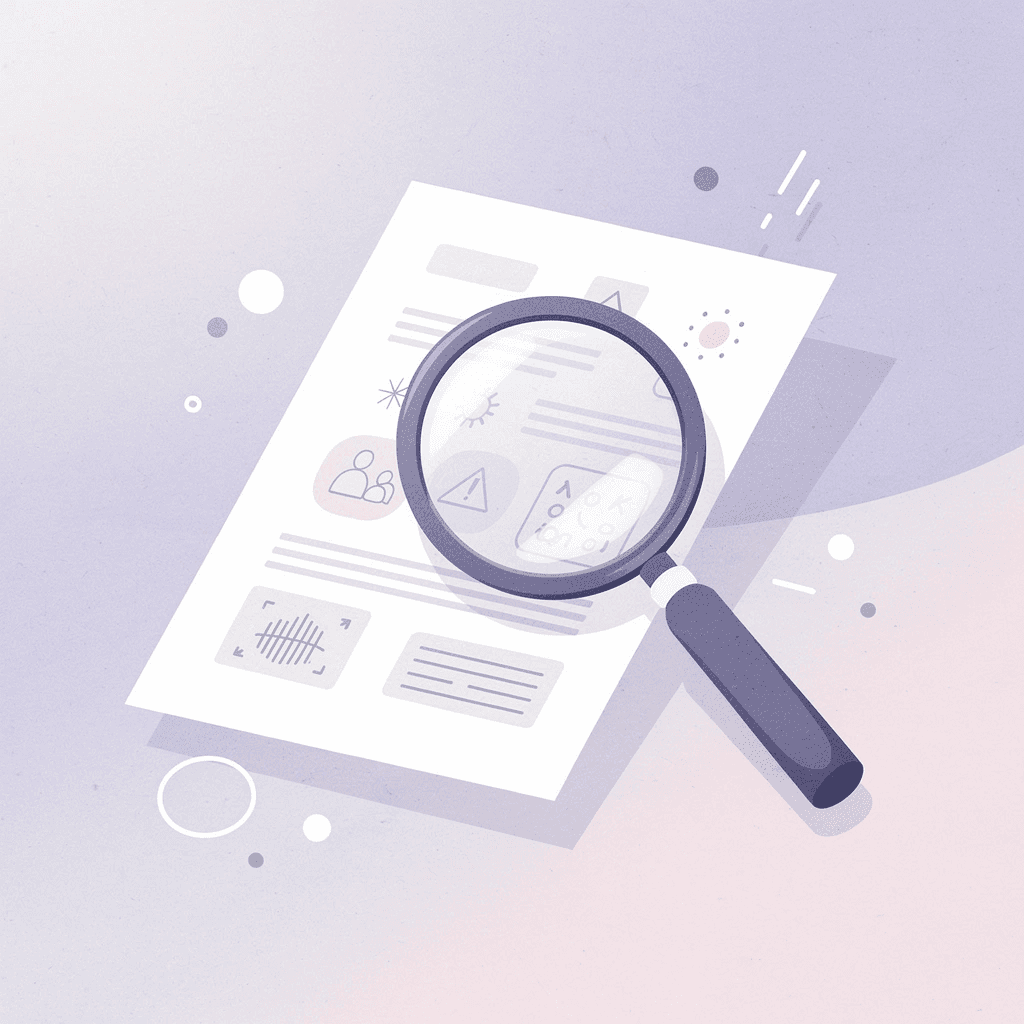 Magnifying glass examining documents representing finding hidden business closure gaps - Startup Shutdown