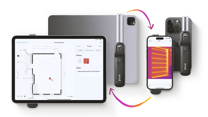 magic plan integrating thermal cameras and mobile devices for accurate moisture and heat detection