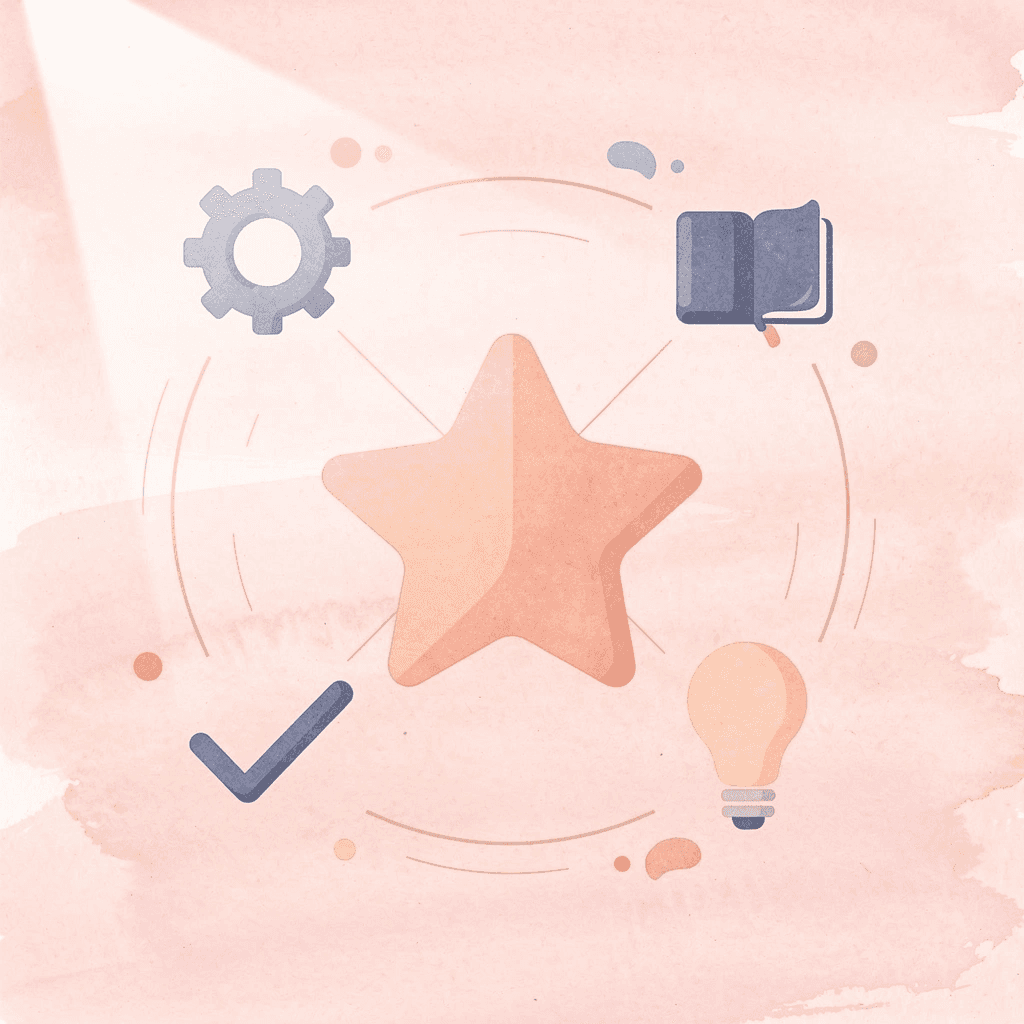 Hub diagram showing holistic review process with evaluation at center connected to academic rigor, leadership, character, curiosity, and impact factors