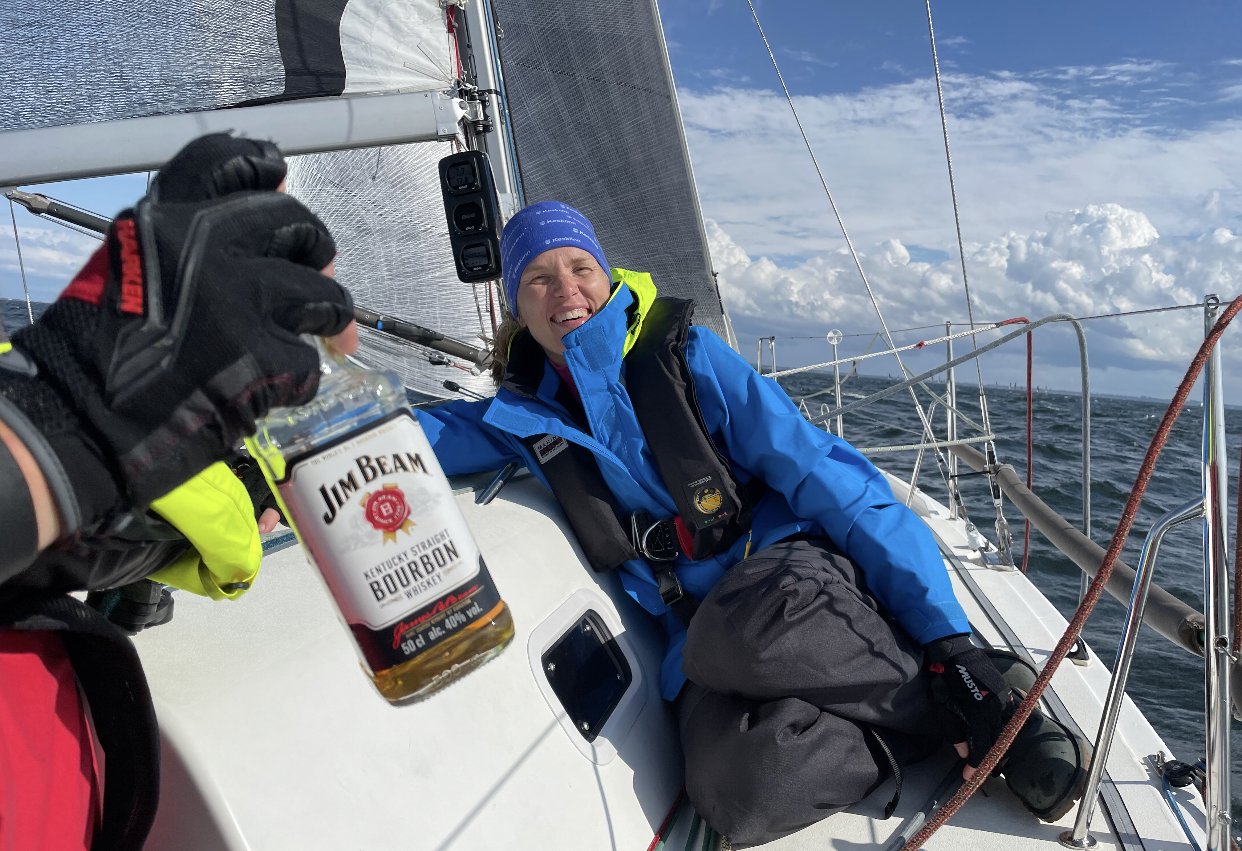  Kadri and Jim sailing. 