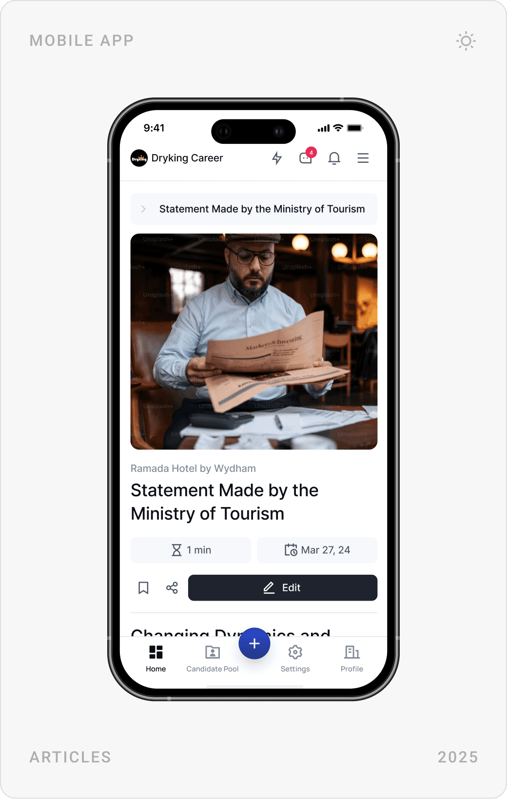 Professional Article Detail Mobile Design