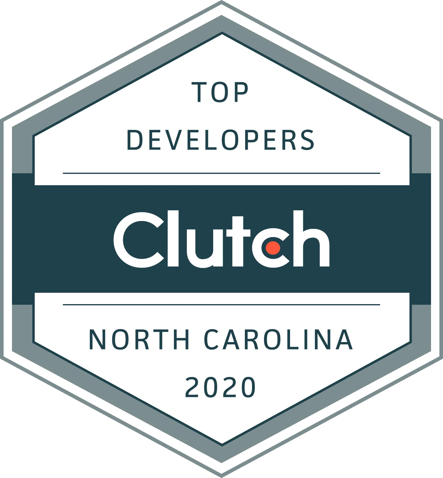 Clutch badge: Top Developers, North Carolina 2020