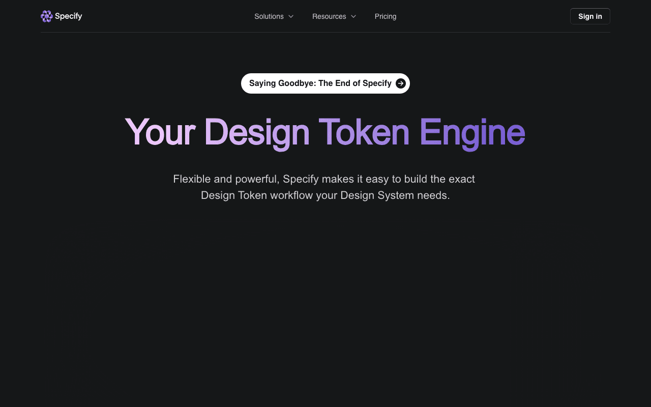 Specify екранна снимка