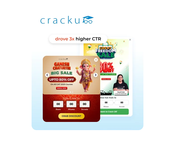 3x increase in CTR with urgency-driven countdown timer — Cracku