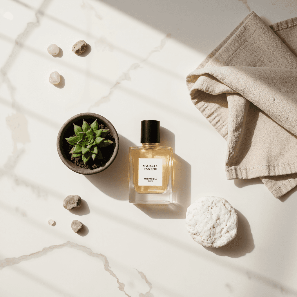 product photography of perfume bottle