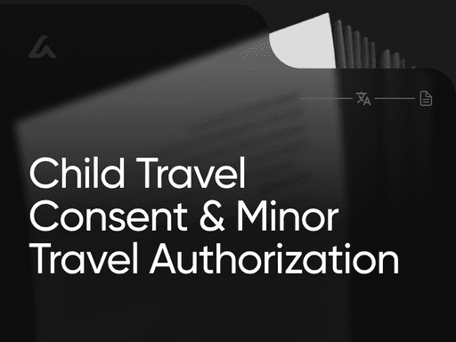 Child Travel Consent & Minor Travel Authorization