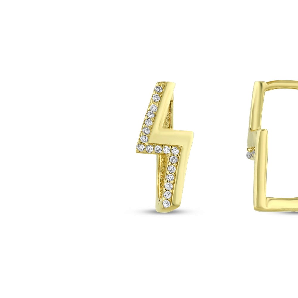 Assos Pırlanta 14 Ayar Altın Modern Şık Tasarım Küpe