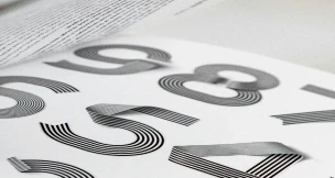 a close up of a book with numbers on it