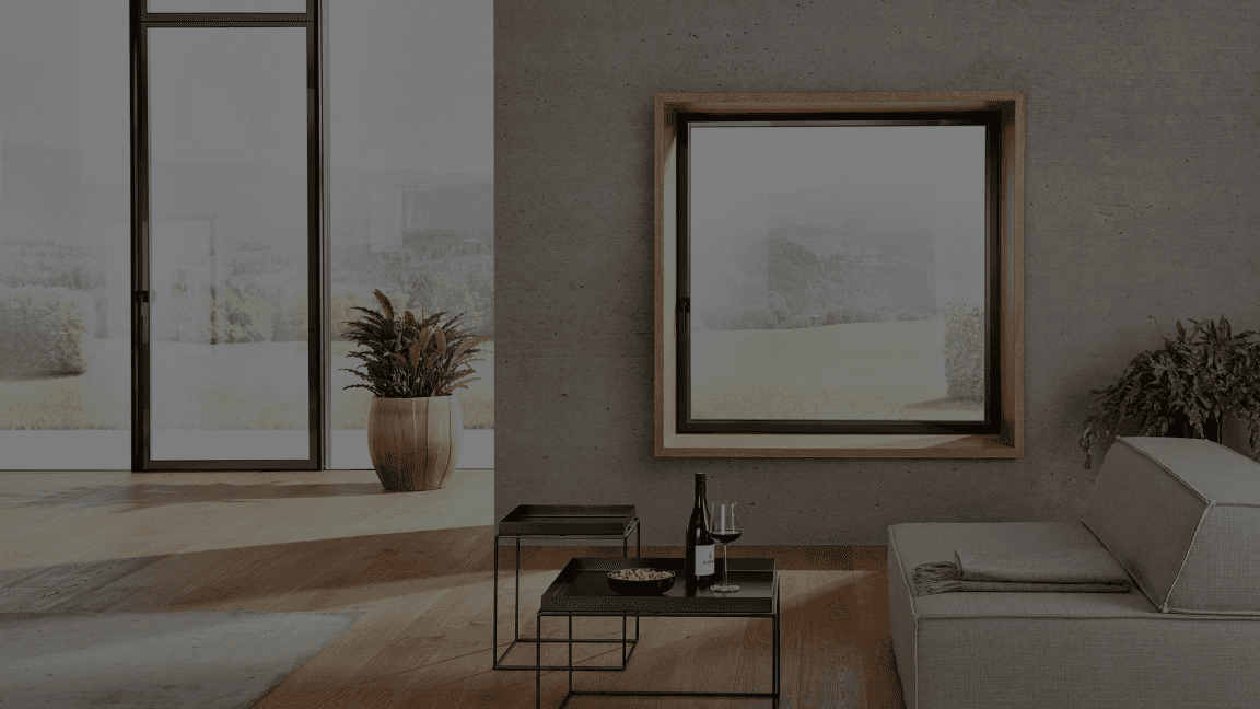 Innenansicht eines Hauses mit Fenster