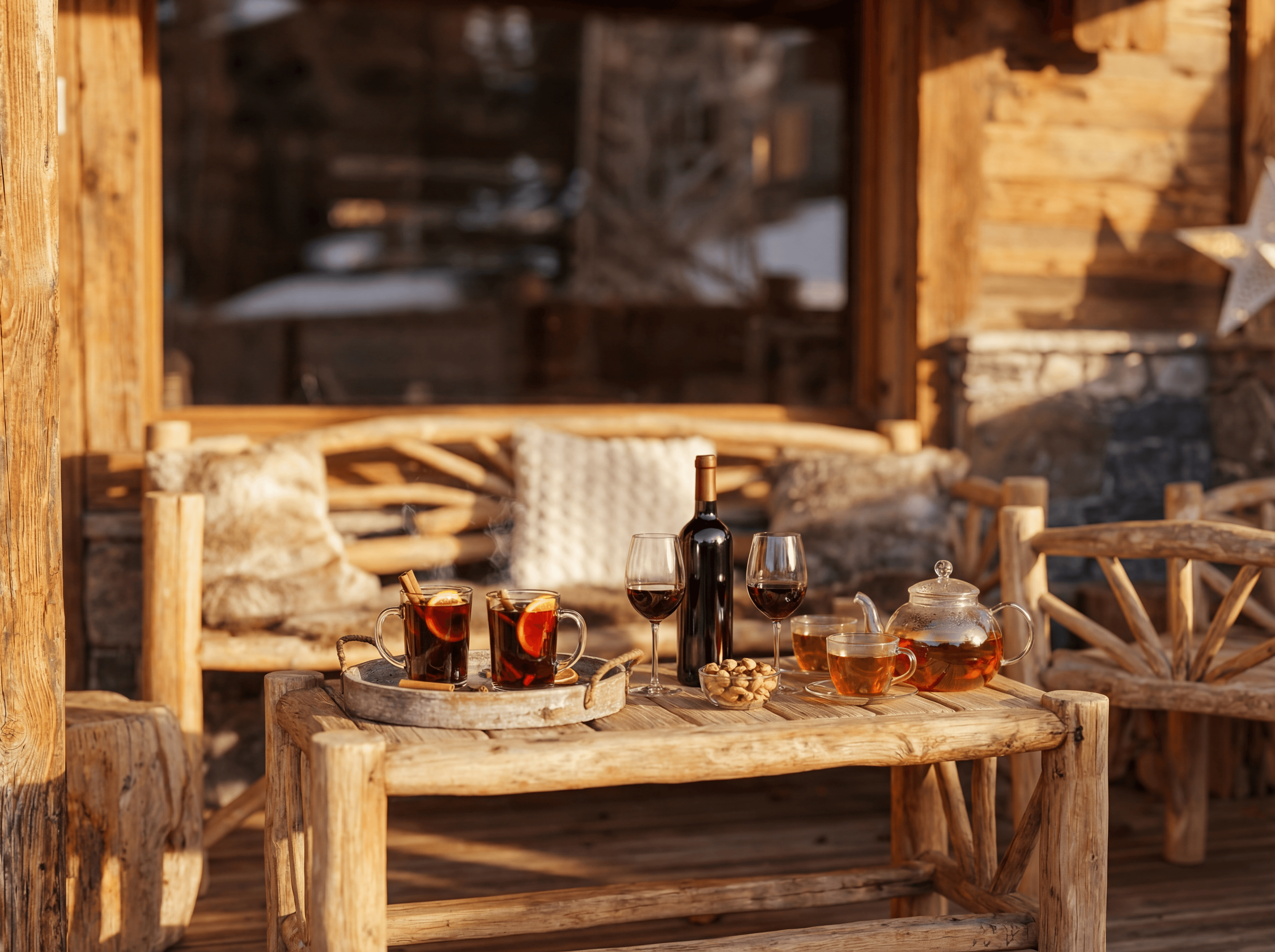 Location chalet de luxe piscine jacuzzi sauna