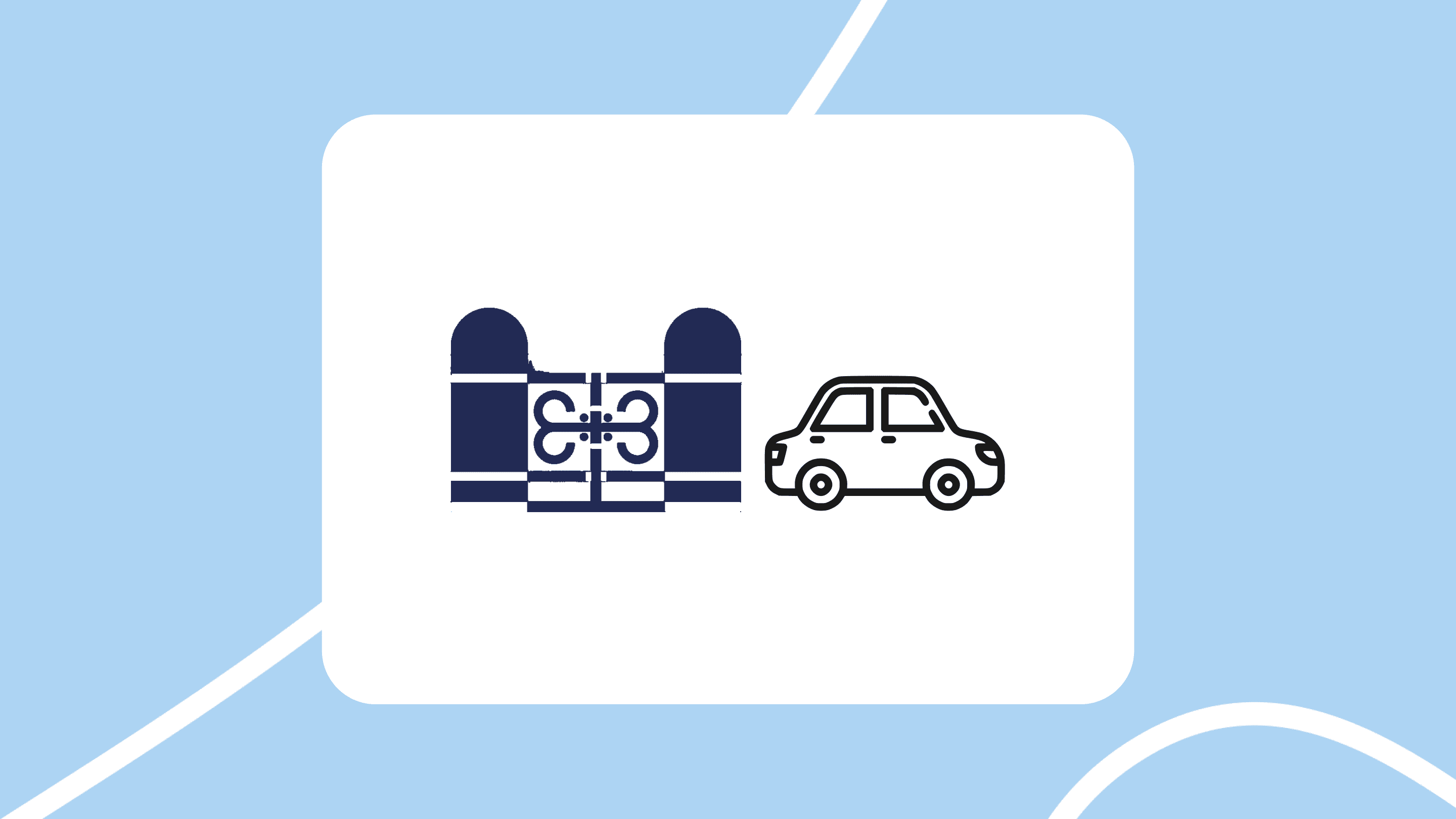 Ilustración minimalista para un post sobre vender coche en Santander: un coche de segunda mano